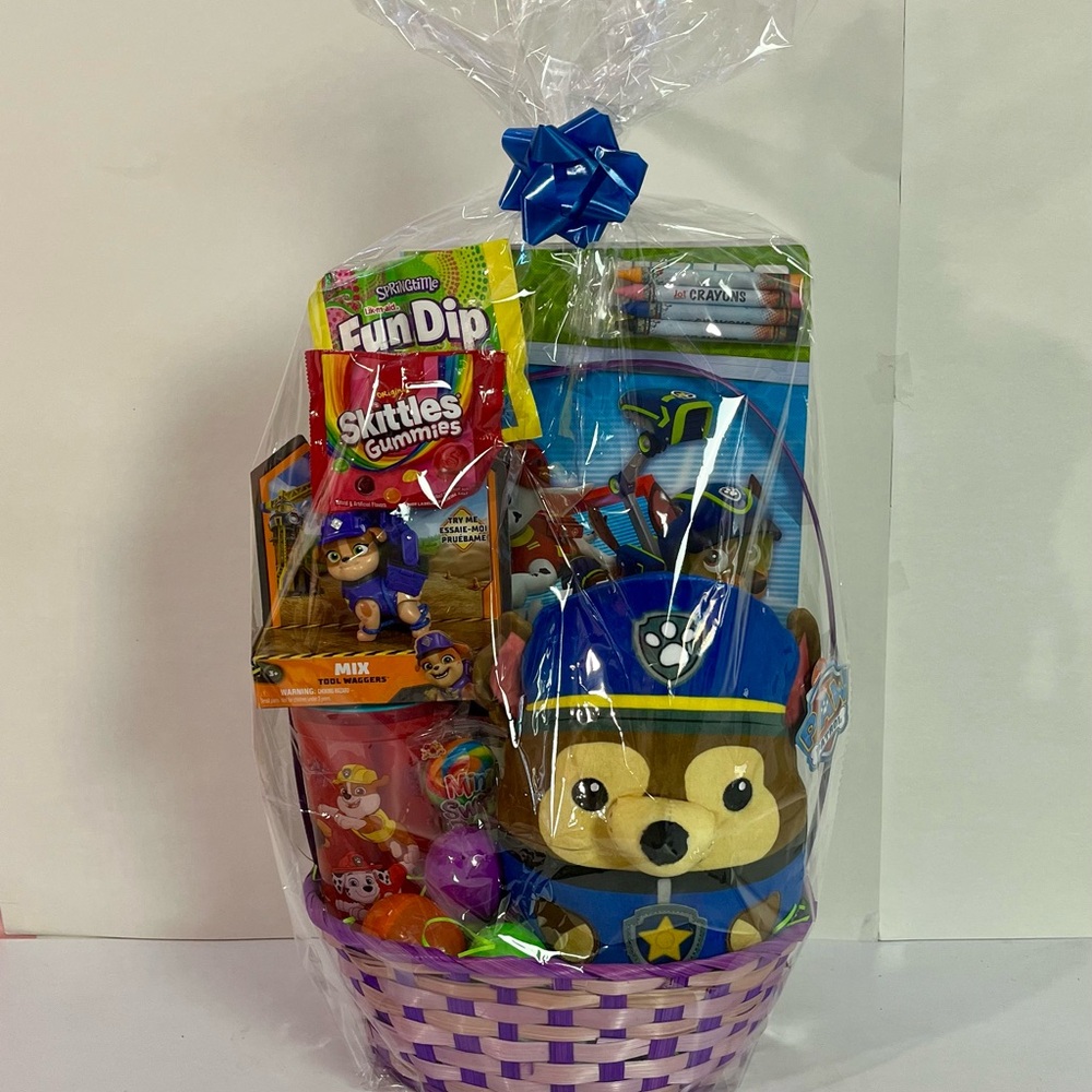 Colorful Gift Basket with Paw Patrol Theme